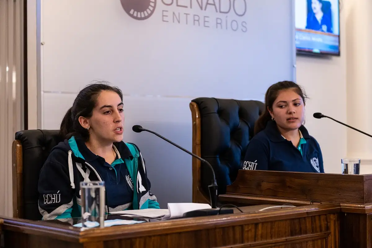 Alumnos de Gualeguaychú y Tala presentes en el Senado Juvenil