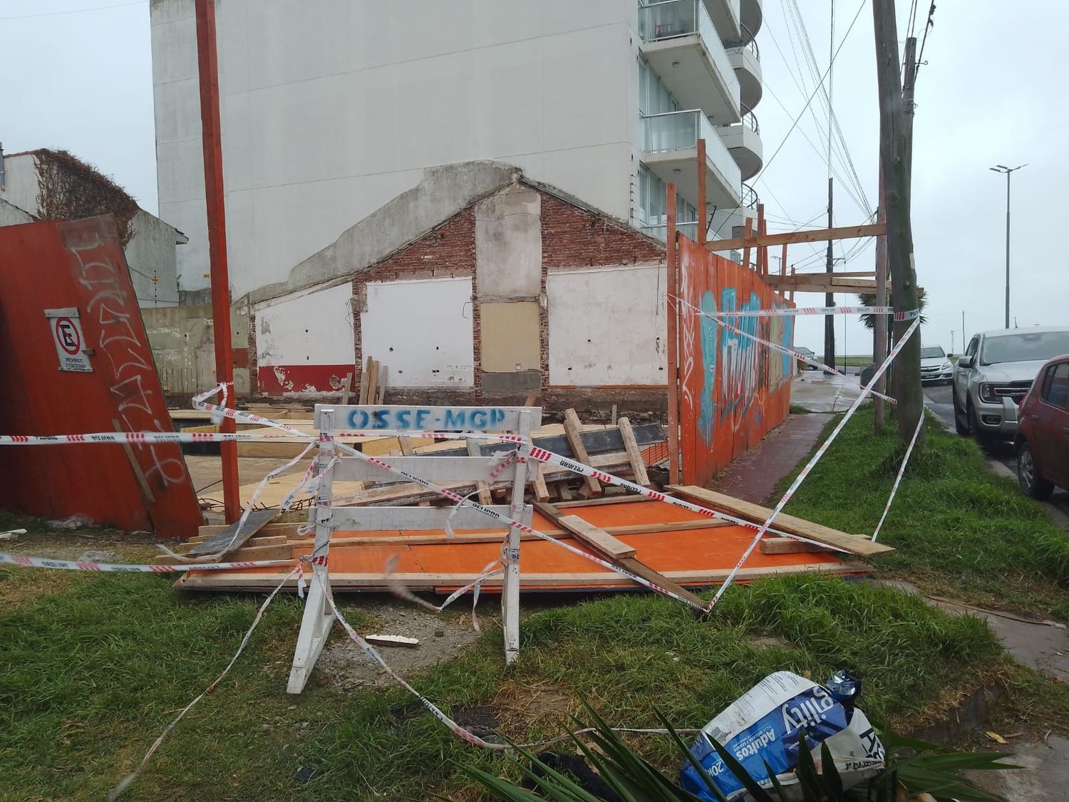 El temporal causó algunos destrozos