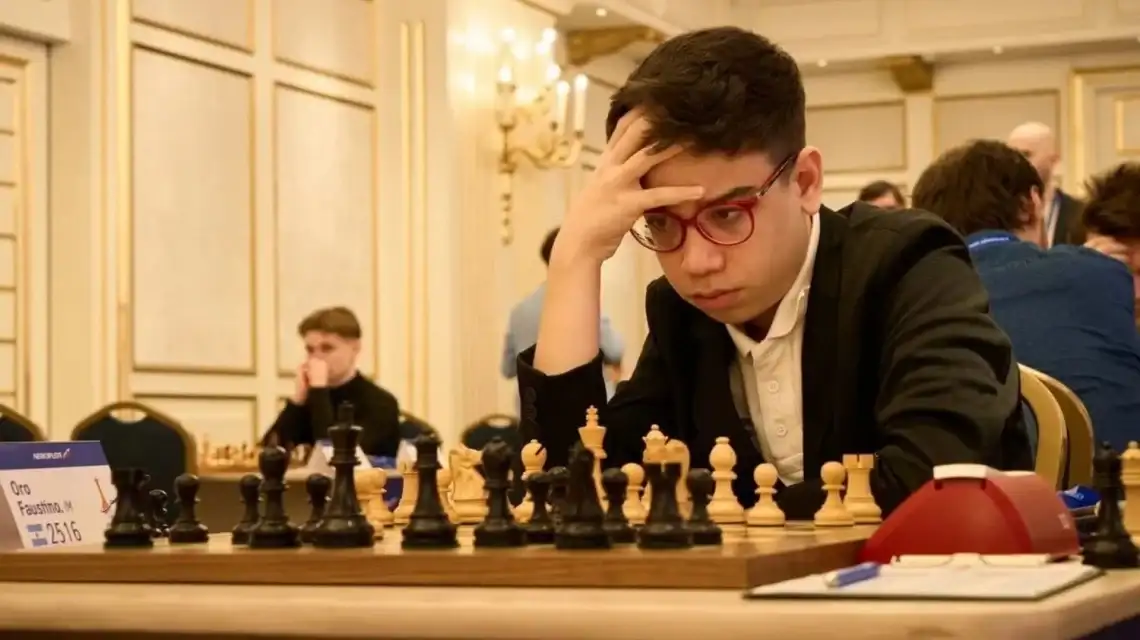 Faustino Oro, una de las grandes figuras jóvenes del ajedrez mundial.