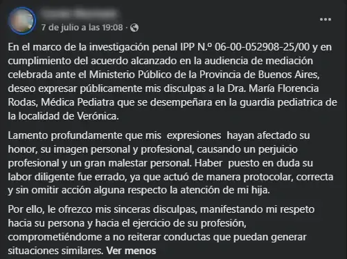 disculpas médica