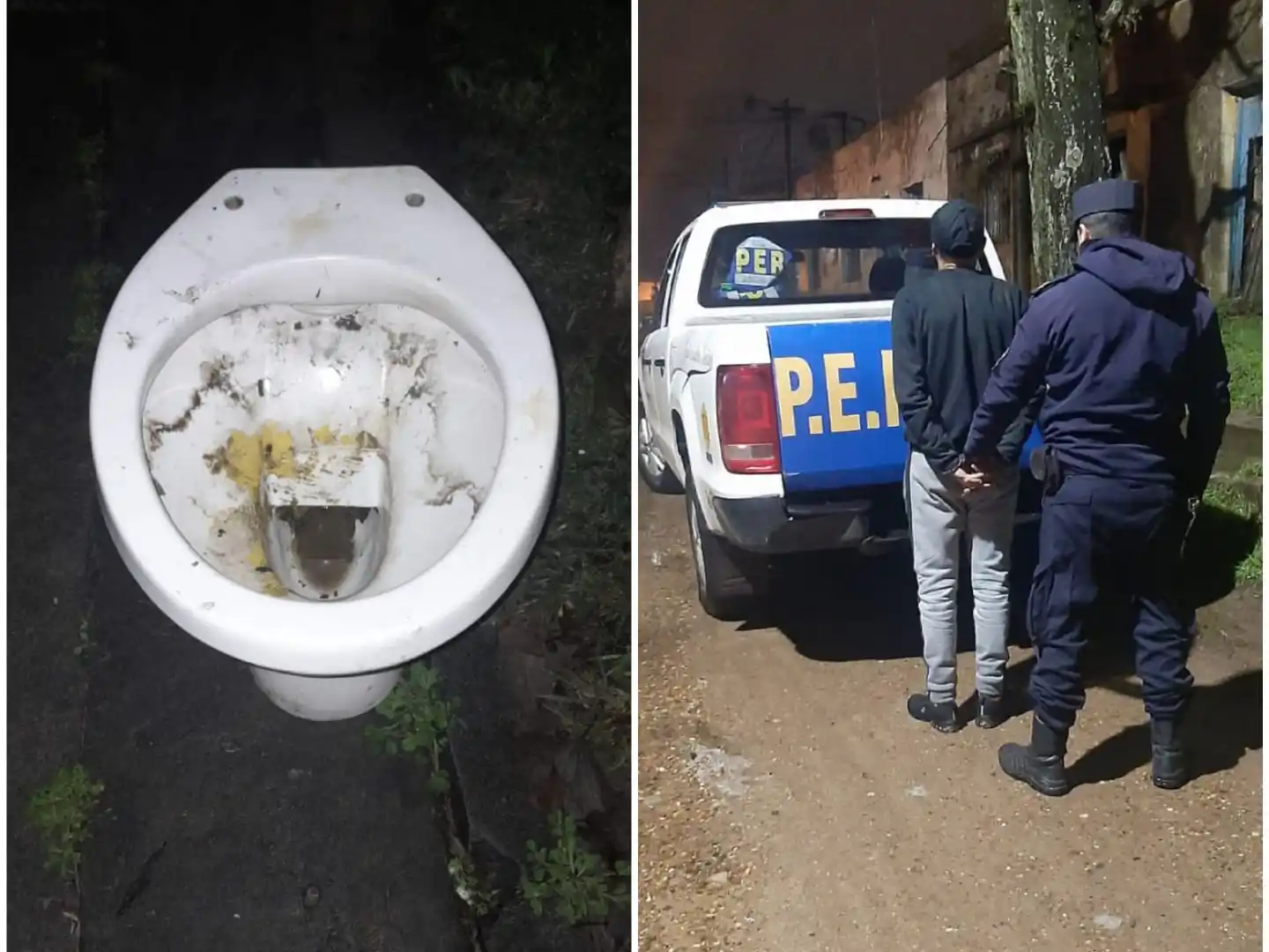 Un hombre fue detenido por robarse un inodoro