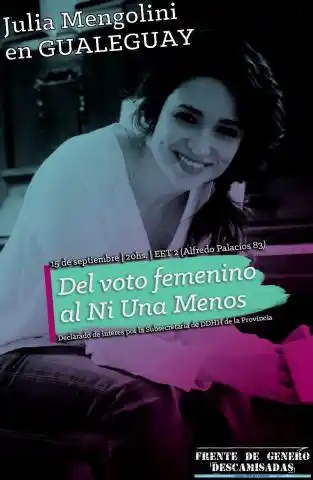 La periodista Julia Mengolini brindará una conferencia en Gualeguay