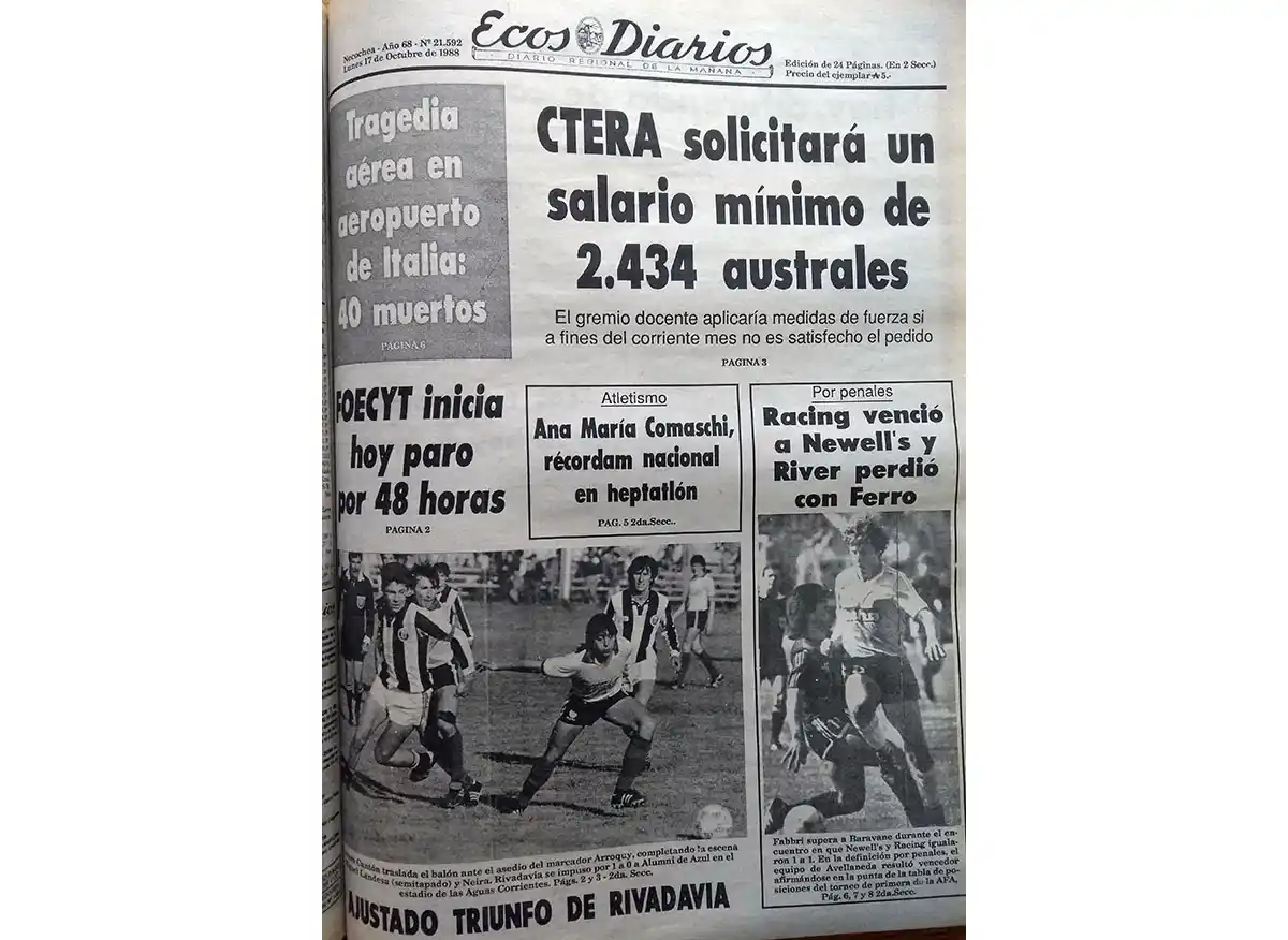 Lunes 17 de octubre de 1988