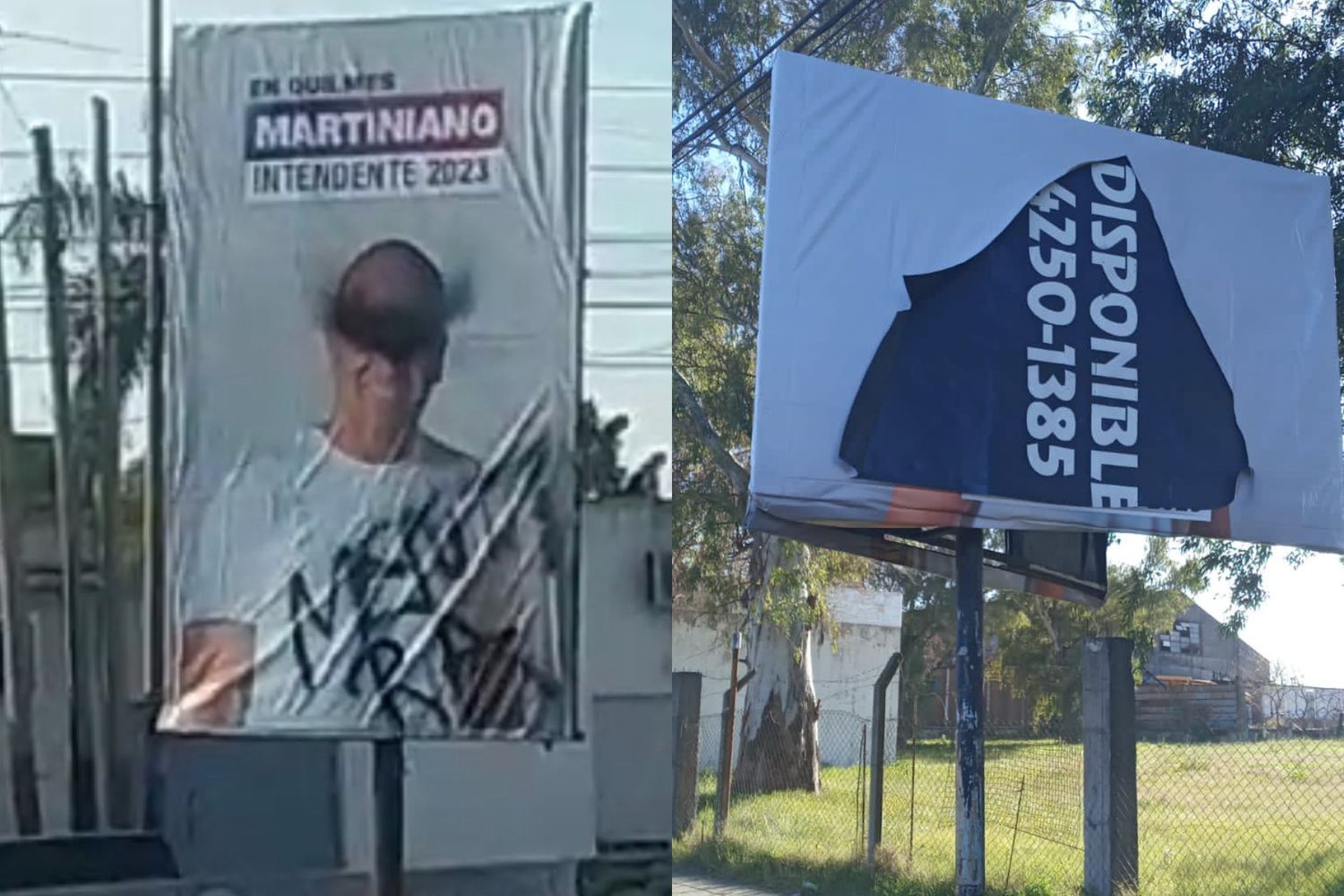 Martiniano Molina denunció la rotura de carteles de campaña en Quilmes: "Ladran Sancho…"