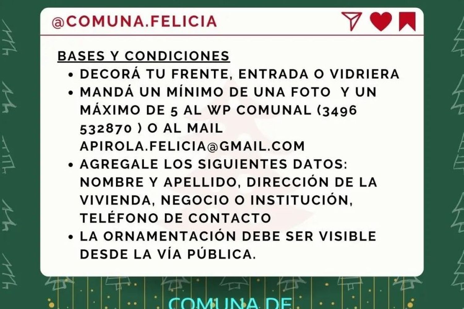 Felicia lanza su concurso navideño