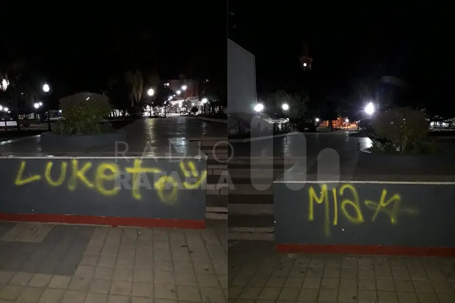 Indignación: otra vez vandalizaron la plaza 25 de Mayo de la cuidad