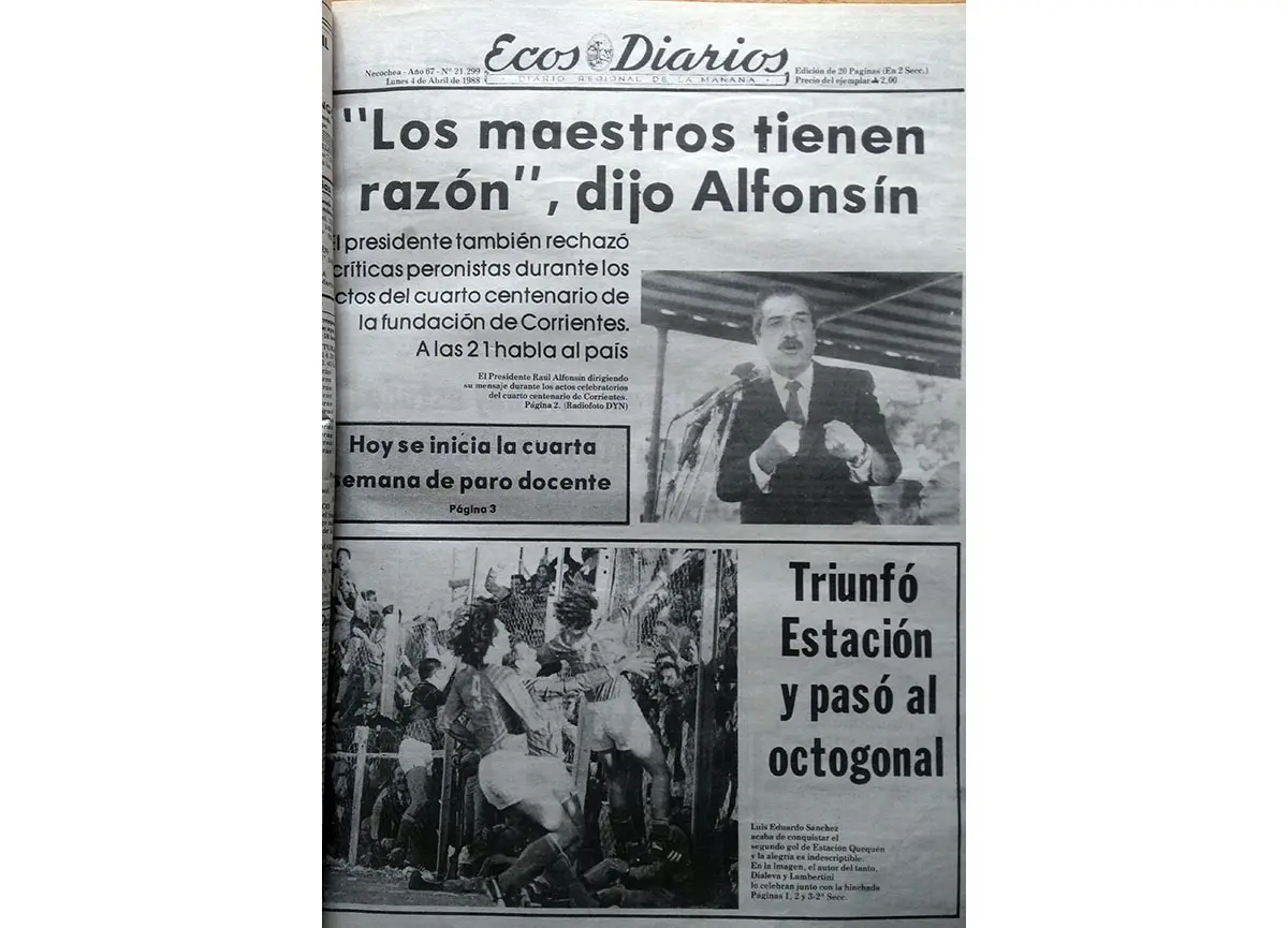 Lunes 4 de abril de 1988