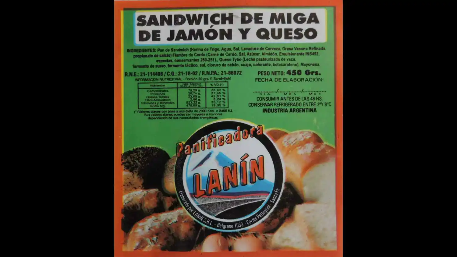 La Assal prohibió el “sandwich de miga” de la Panificadora Lanín