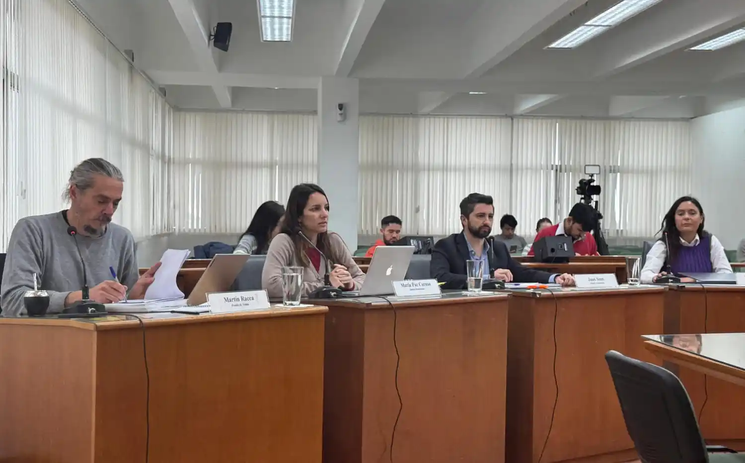 Juan Senn, María Paz Caruso Mónaco, Martín Racca y Valeria Soltermann concejales oposición