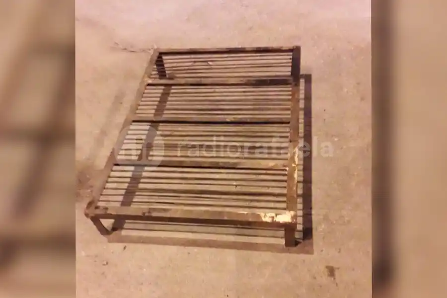 Lo vieron cerca de la medianoche llevando una parrilla: dijo que la encontró en un contenedor