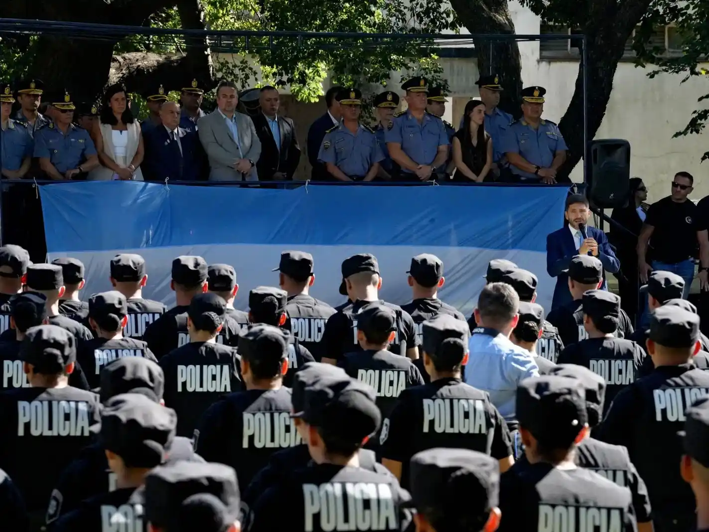 Acto en Rosario para la puesta en funciones de 500 nuevos suboficiales de la Policía de Santa Fe.