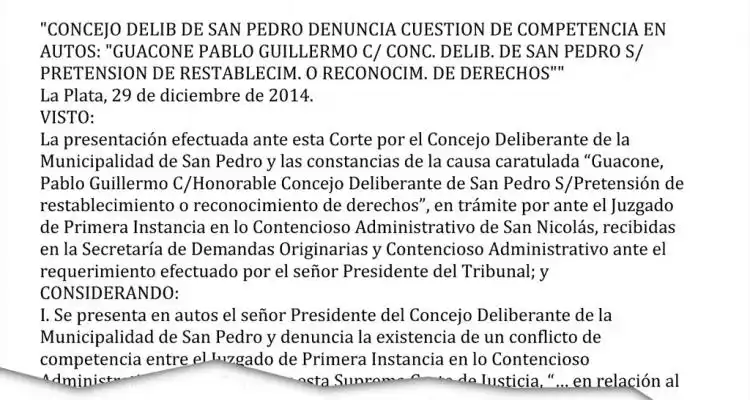 Adelanto: La Corte rechazó el pedido de Guacone y será destituido