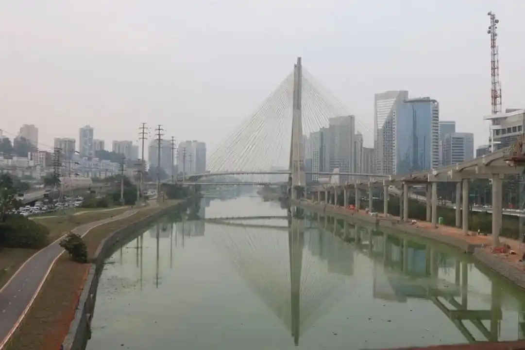 El sur de Brasil registra lluvia negra por incendios forestales.