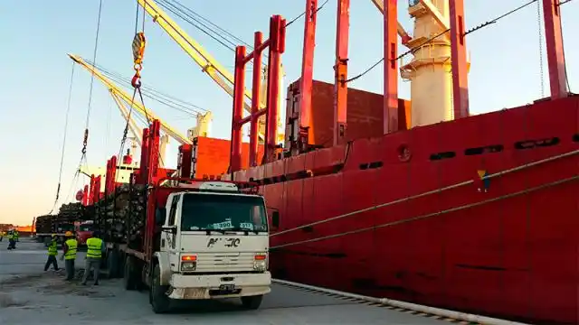 Llega a Entre Ríos otro buque que cargará madera para exportar