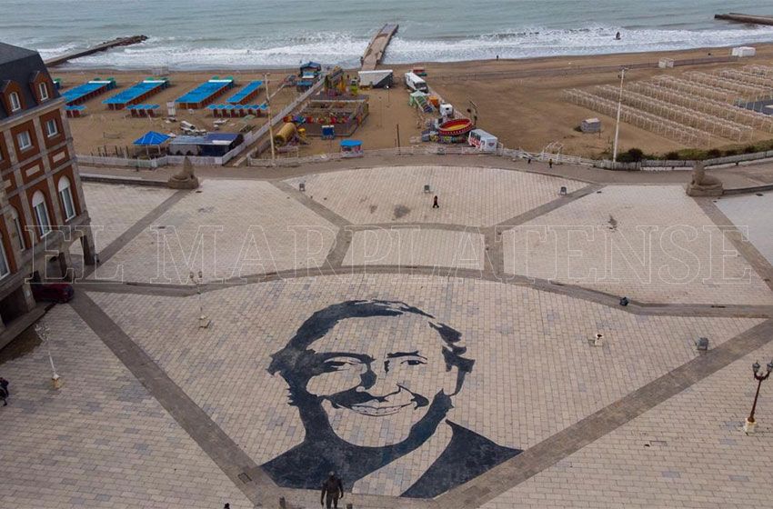 Néstor Kirchner, en la Rambla de Mar del Plata