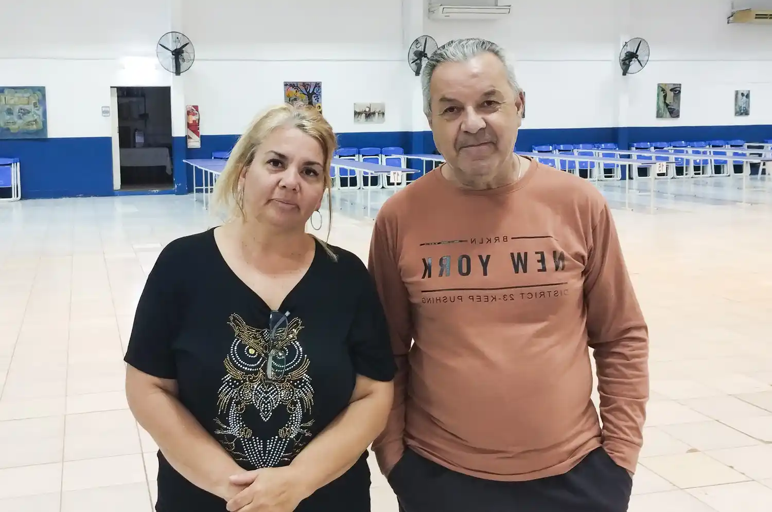 club abuelos palmieri abuelos unidos Lorena Aragno,  presidenta del Club de Abuelos de calle Palmieri / Hugo Vegetti, presidente del Club de Abuelos Unidos de Rafaela - 1