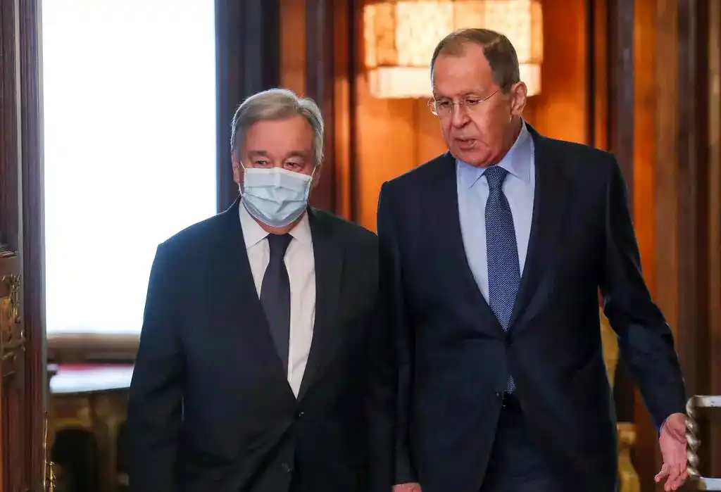 El secretario general de Naciones Unidas, Antonio Guterres, se reunió con el canciller de Rusia, Sergey Lavrov, en Moscú.