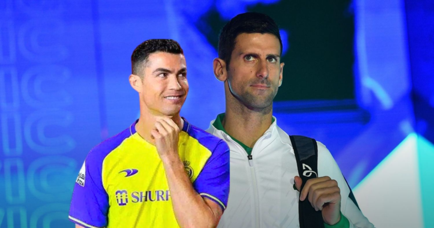 Novak Djokovic jugó al fútbol en Indian Wells, hizo un gol y festejó a lo Cristiano Ronaldo