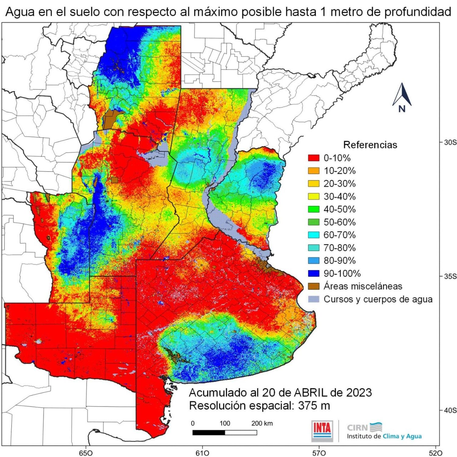 Desesperante: en abril llovió 70 % menos y mayo debiera duplicar la media antes de la siembra del trigo