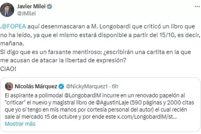 X Javier Milei