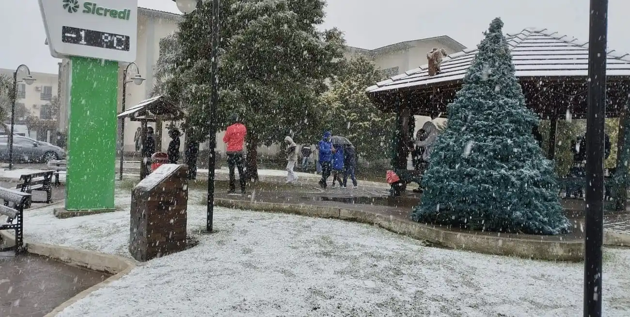 Nevó en el sur brasileño y es noticia.