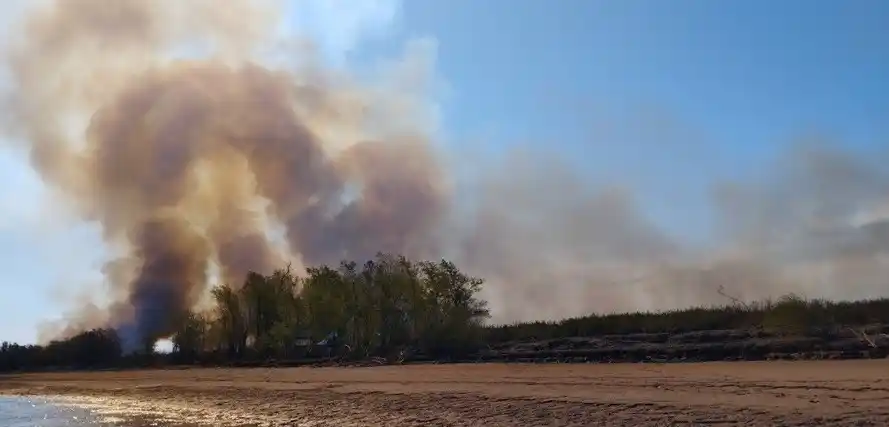 Detuvieron a un hombre que provocó incendios en las islas de Entre Ríos