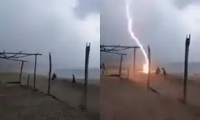 Dos personas murieron tras ser alcanzadas por un rayo en una playa de México