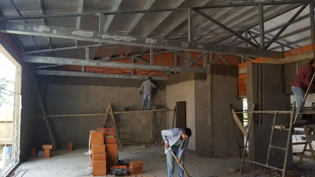 Avanzan las obras de construcción  del Jardín de Infantes 918 San Antonio
