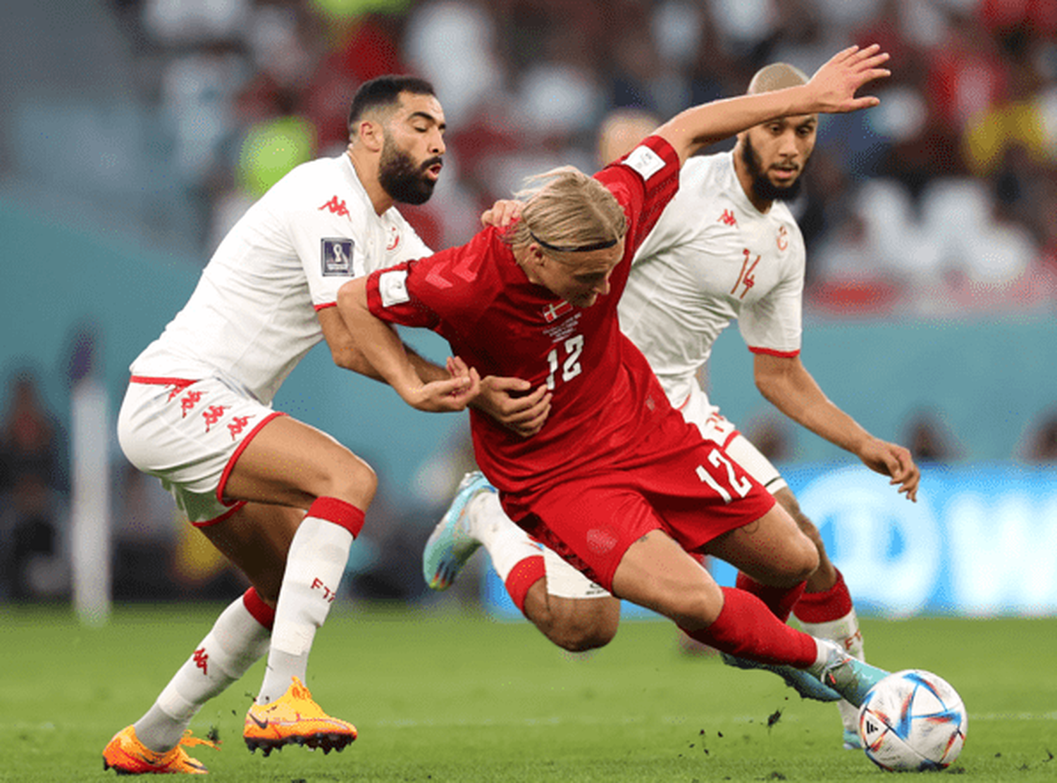 Dinamarca empató 0-0 con Túnez en el inicio del Grupo D