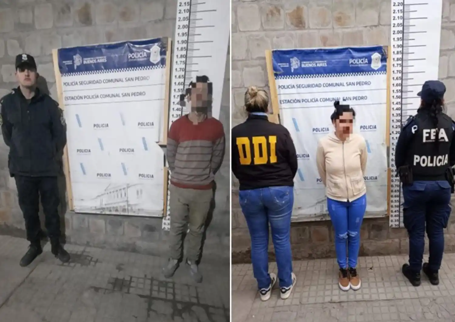 detenidos de barrio Hermano Indio