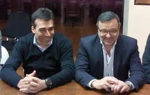 Reunión política del intendente López y Gygli en la Casa Rosada