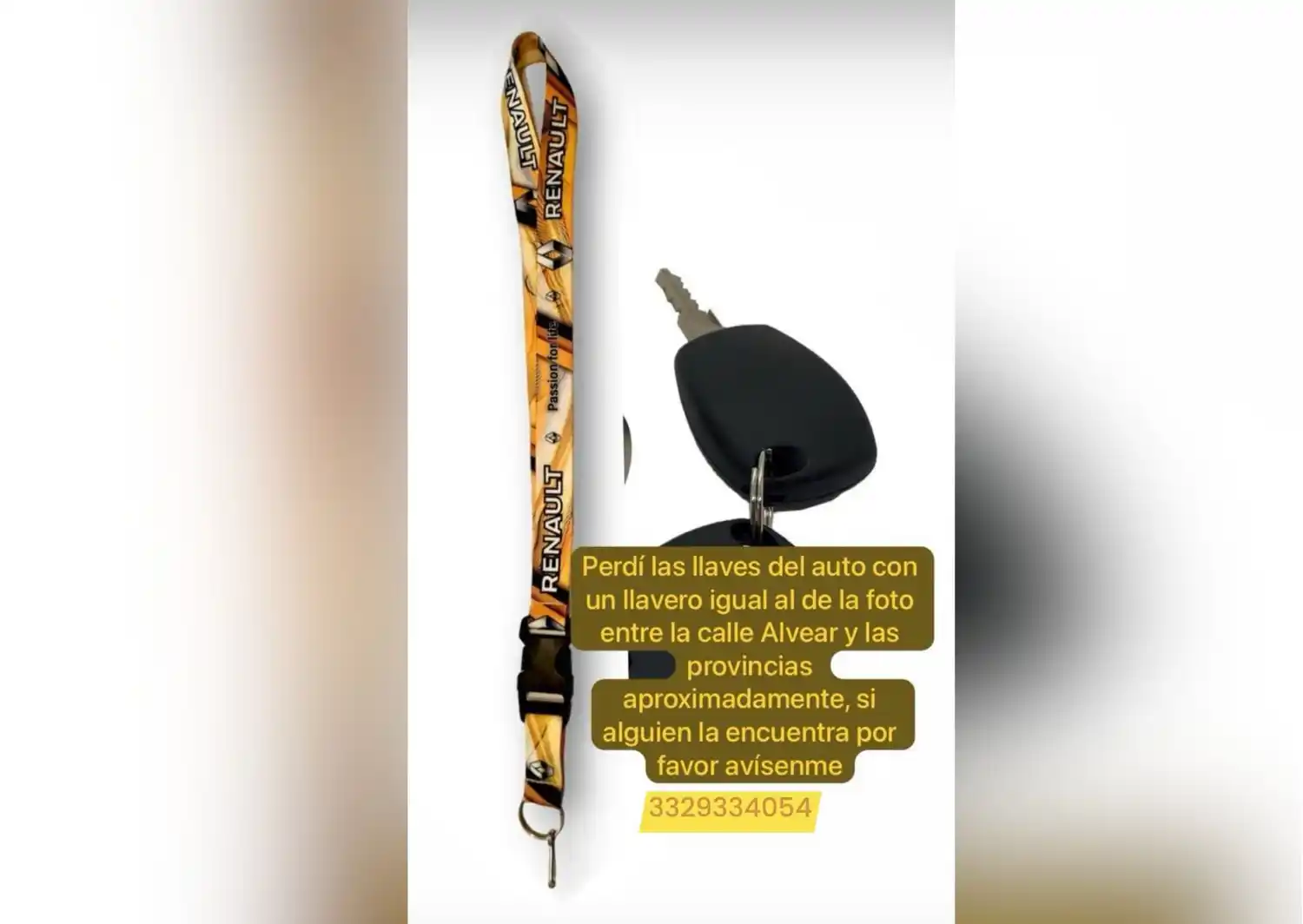 Extraviaron llave de auto