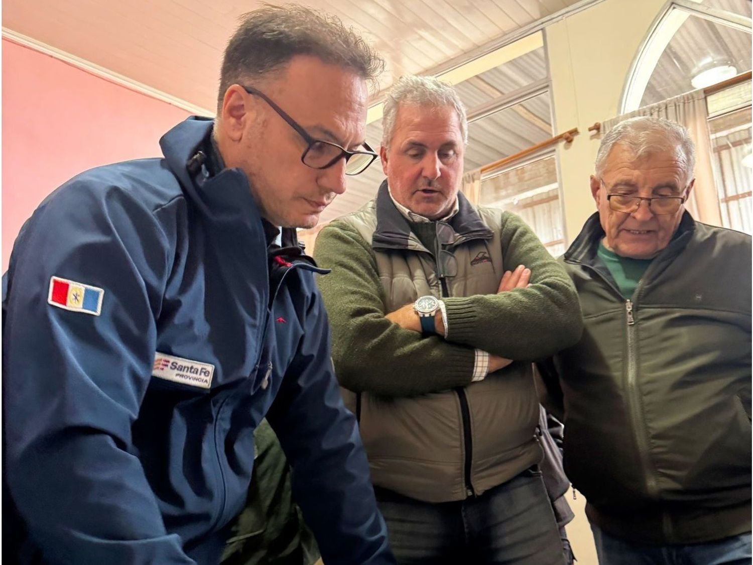 Enrico valoró el trabajo realizado por la provincia y el gobierno de Vera que permitió el rápido escurrimiento del agua