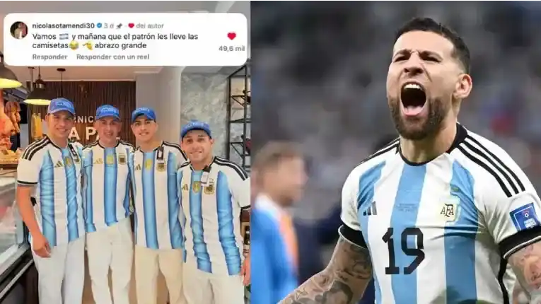 Un comentario de Otamendi le dio camisetas de la Selección a empleados de una carnicería de Concordia