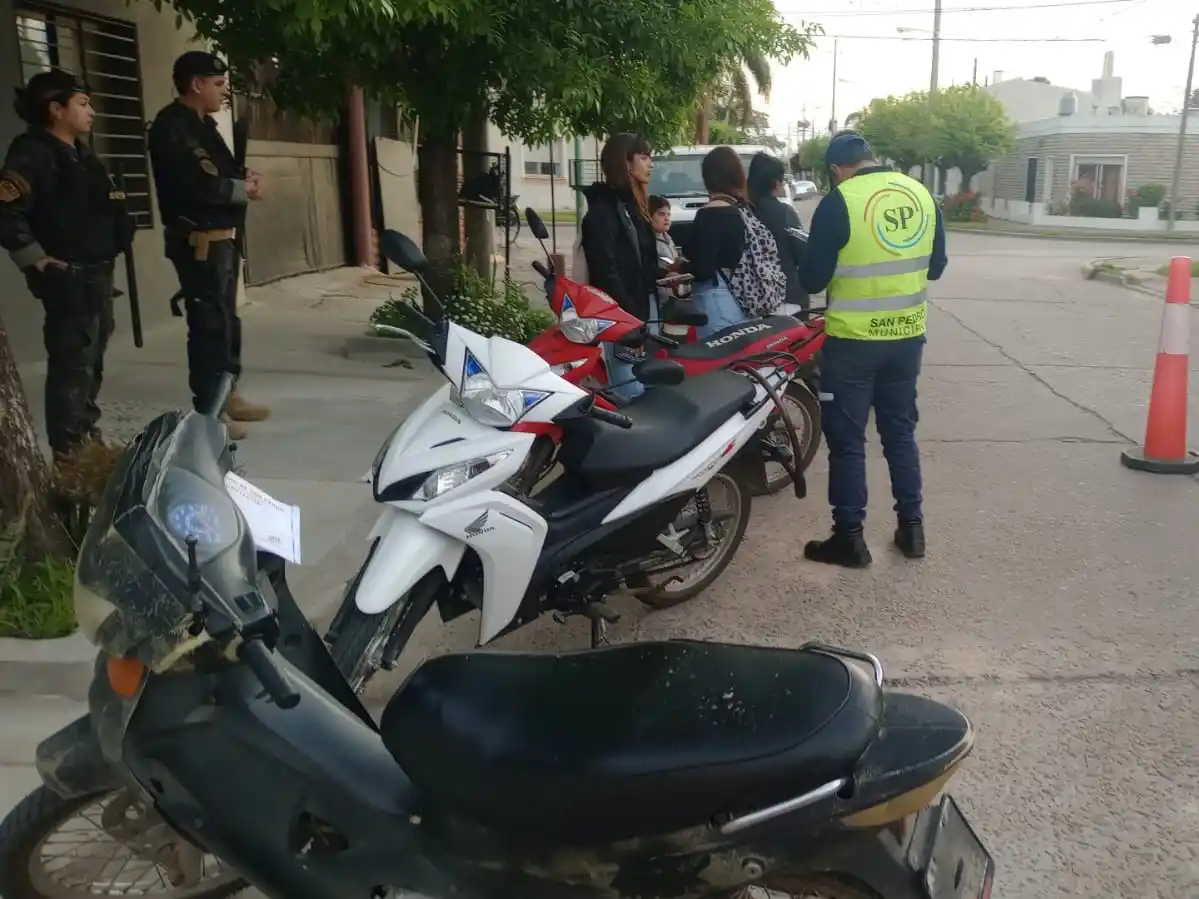 Retuvieron diez motos en el operativo de tránsito realizado este jueves.