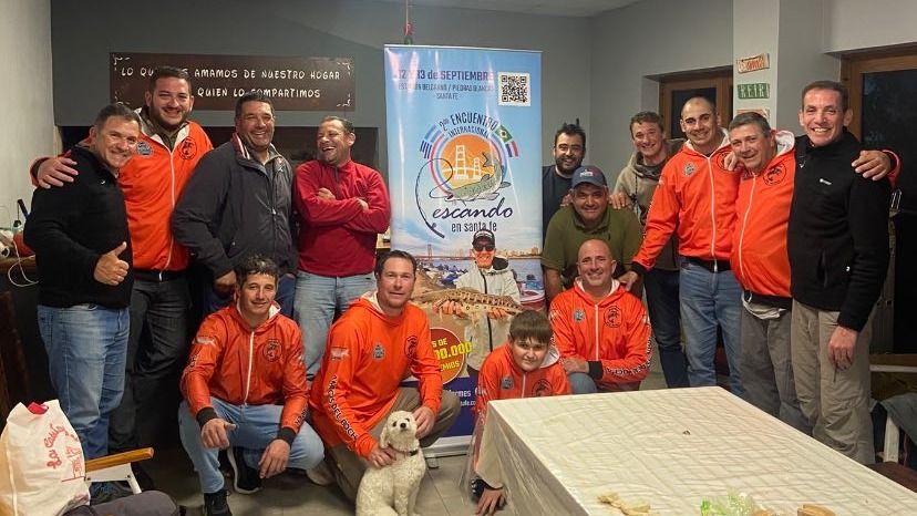 Integrantes de la Peña Amigos del Bocha, organizadores del evento deportivo.