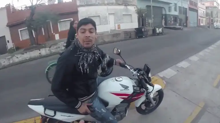La Justicia liberó al motochorro que fue grabado con una GoPro