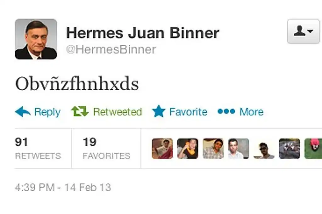 Cuando Binner tuiteó “Obvñzfhnhxds” y fue tendencia