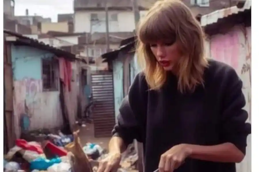 Taylor Swift llegó a Argentina y en las redes sociales la recibieron con memes. (imagen: Twitter)