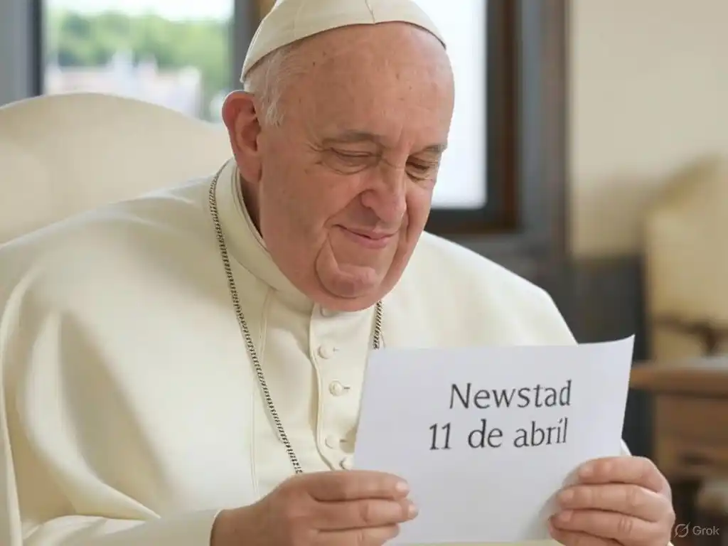 Santoral. Francisco, leyendo el Santoral del 11 de abril.