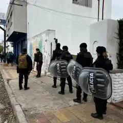 Las violentas imágenes de los incidentes entre colectiveros en Tandil