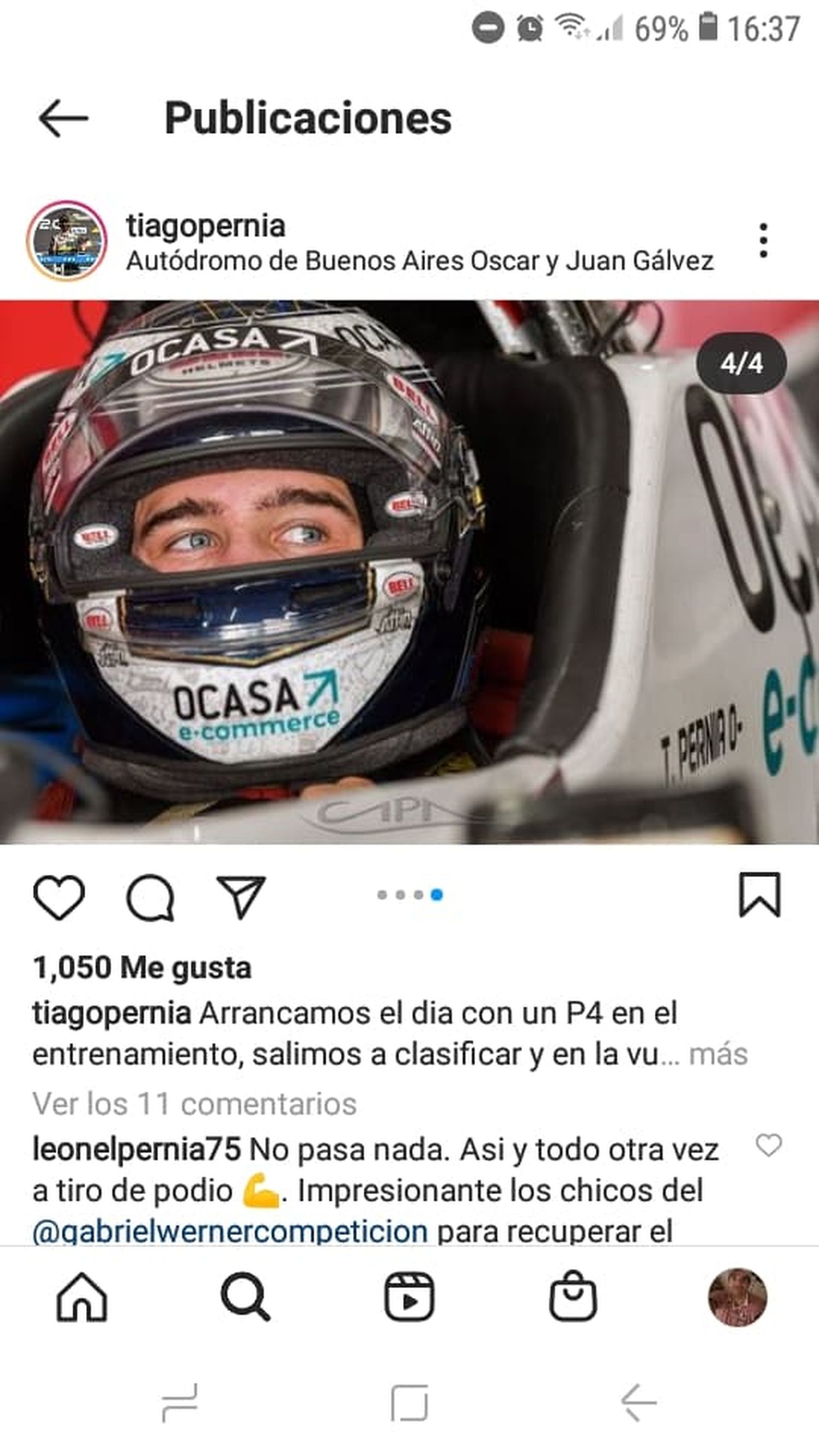 Otro abandono de Tiago Pernía