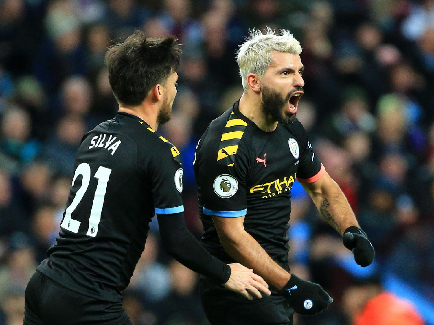 Triplete de Agüero, que hace historia en la Premier