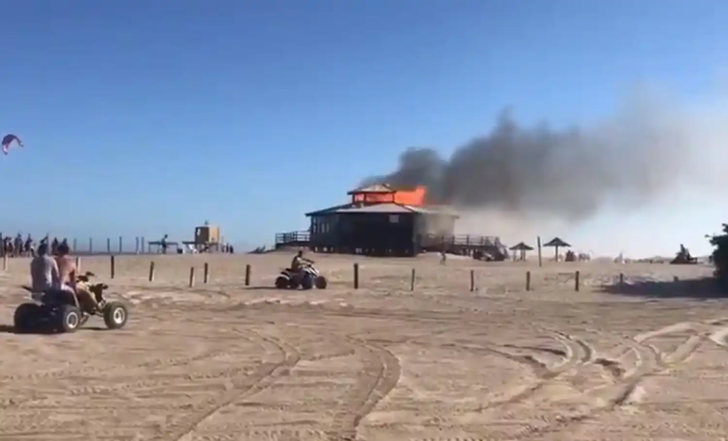 Se incendió un exclusivo parador de Pinamar