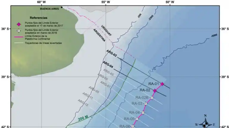 Aprueban la extensión de la Plataforma Continental Argentina