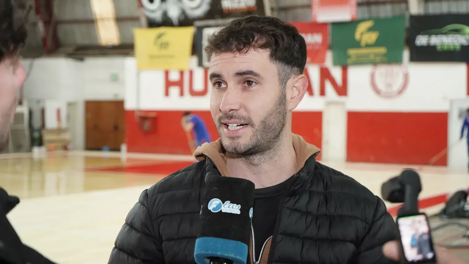 El presidente del Club Huracán. Martín Díaz