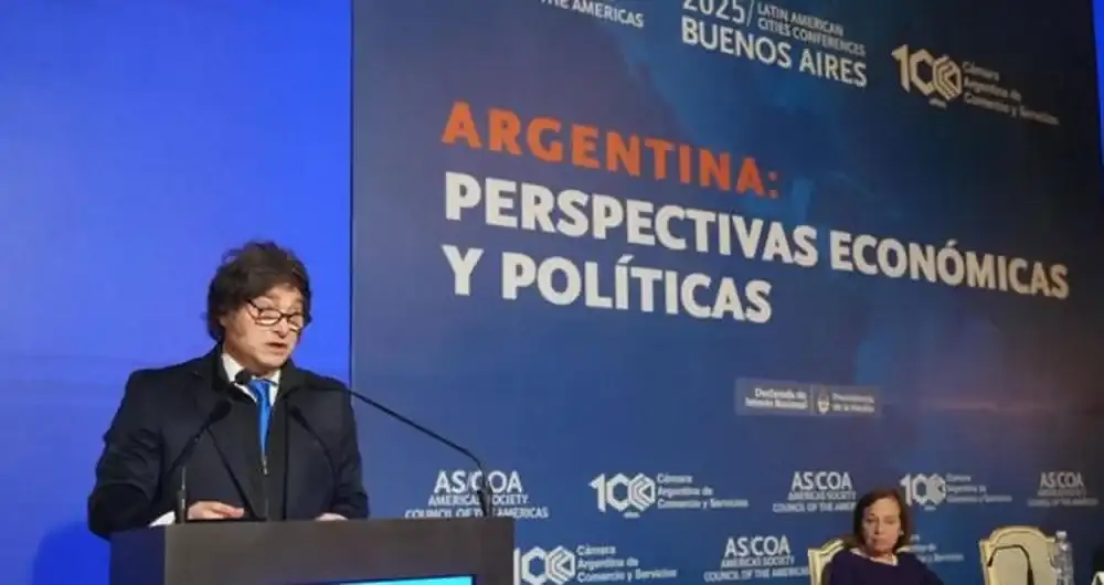 El presidente Javier Milei en el Council 2025.