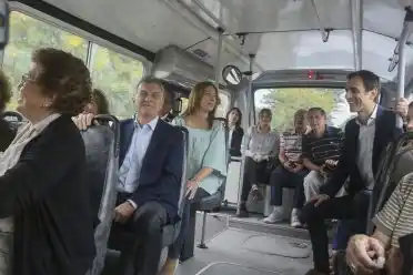 Macri y Vidal inauguraron el nuevo sistema de transporte público en Junín