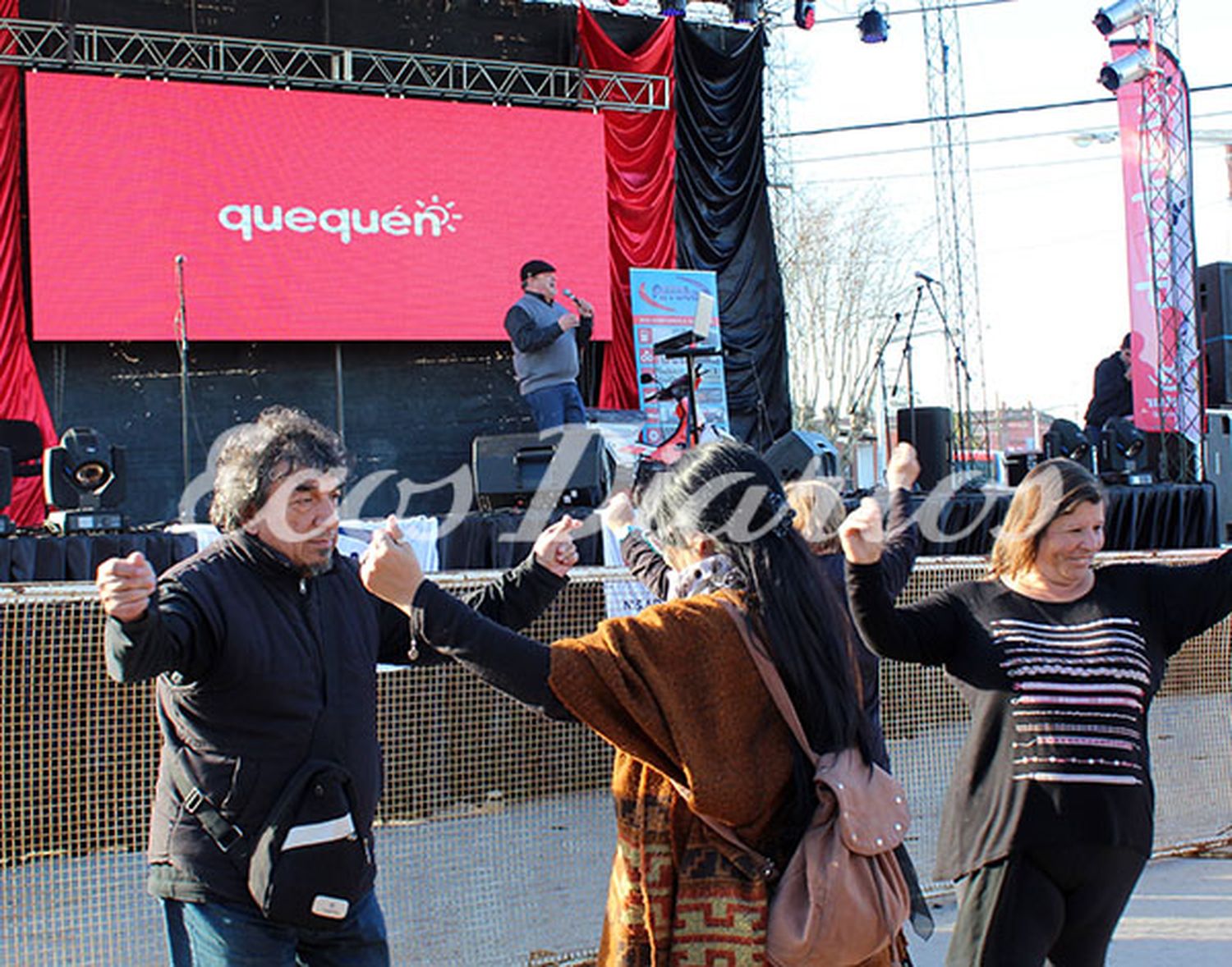 Antonio Ríos en los festejos por los 165 años de Quequén