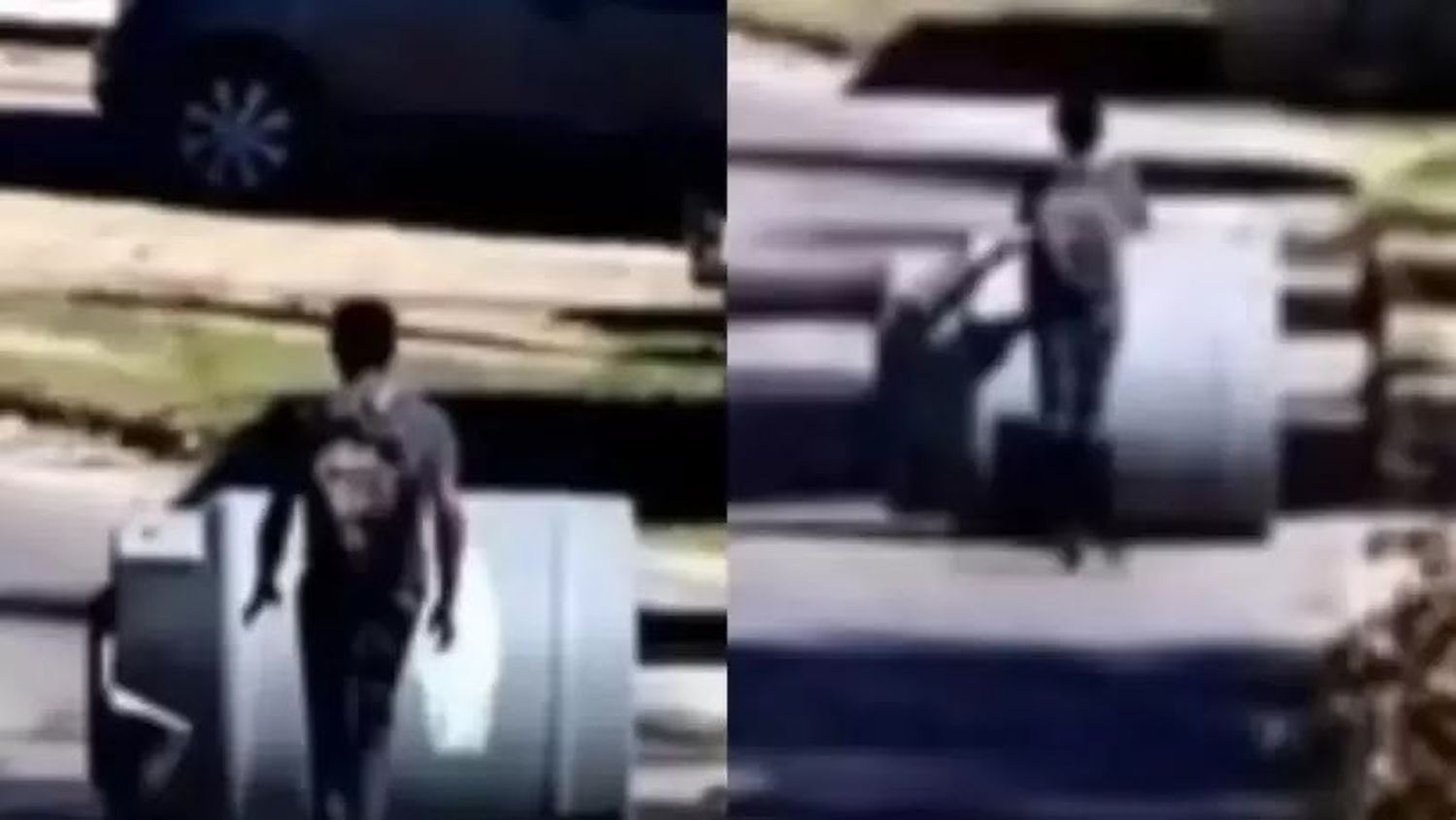 El joven fue captado por las cámaras de seguridad